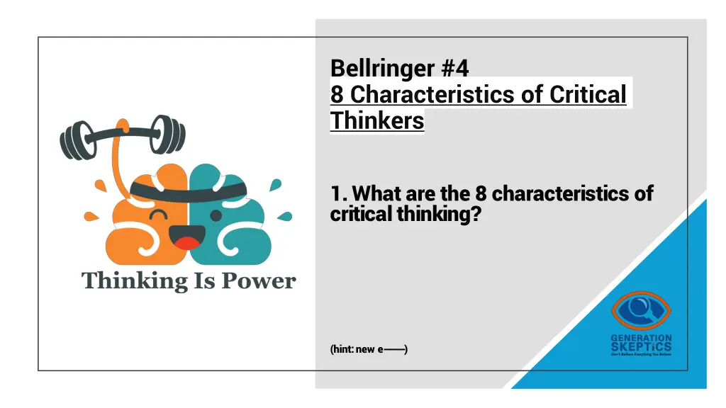 bellringer 4 8 characteristics of critical