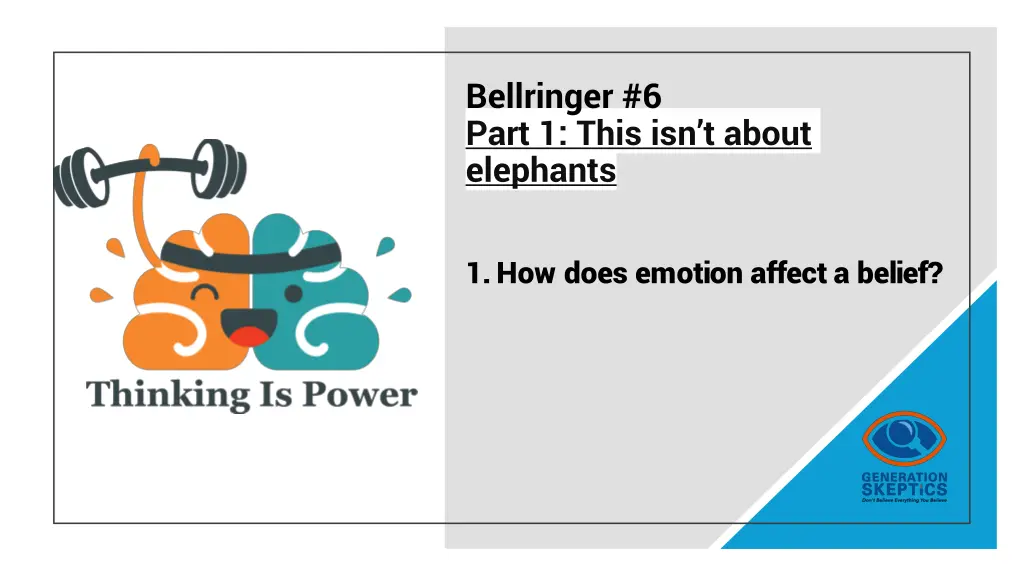 bellringer 6 part 1 this isn t about elephants