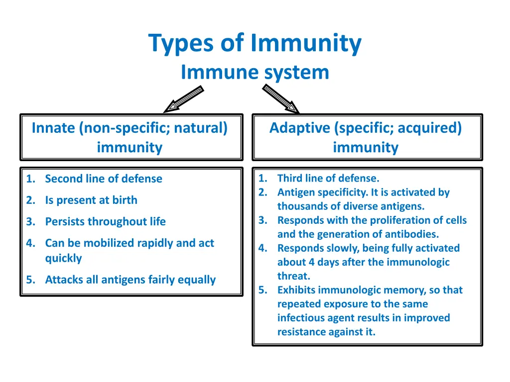 types of immunity immune system