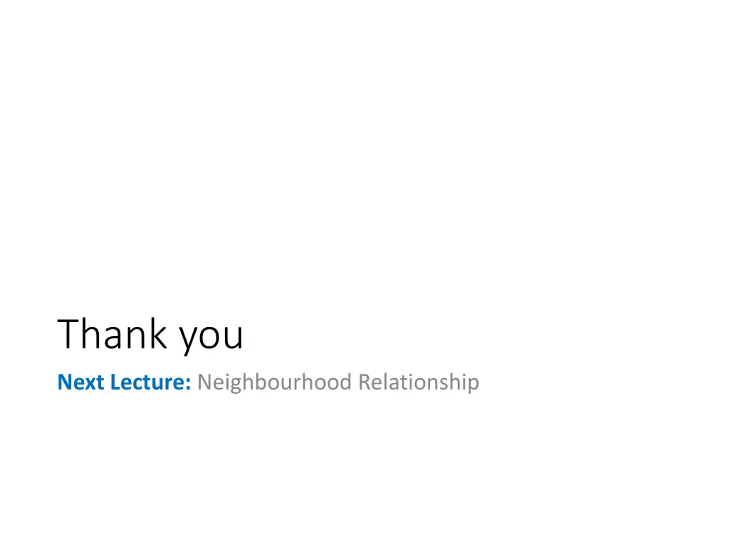 thank you next lecture neighbourhood relationship