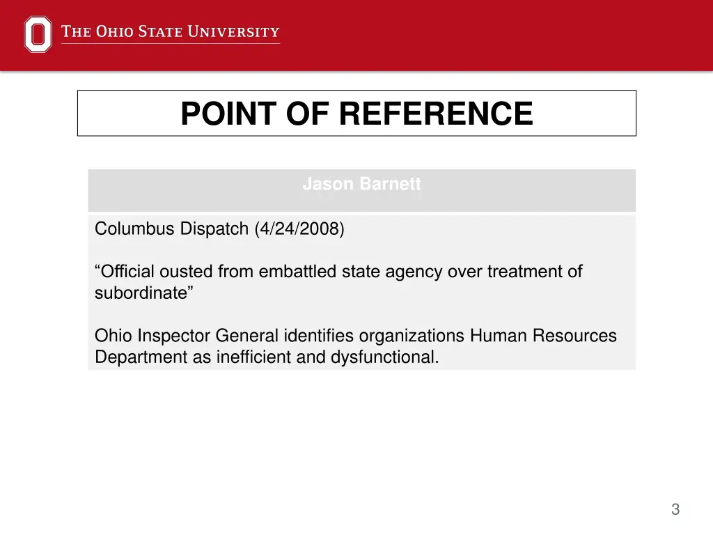 point of reference