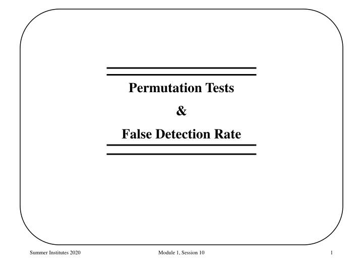 permutation tests