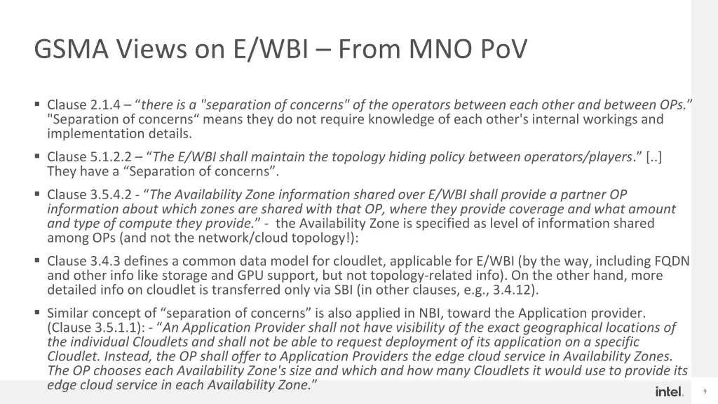 gsma views on e wbi from mno pov