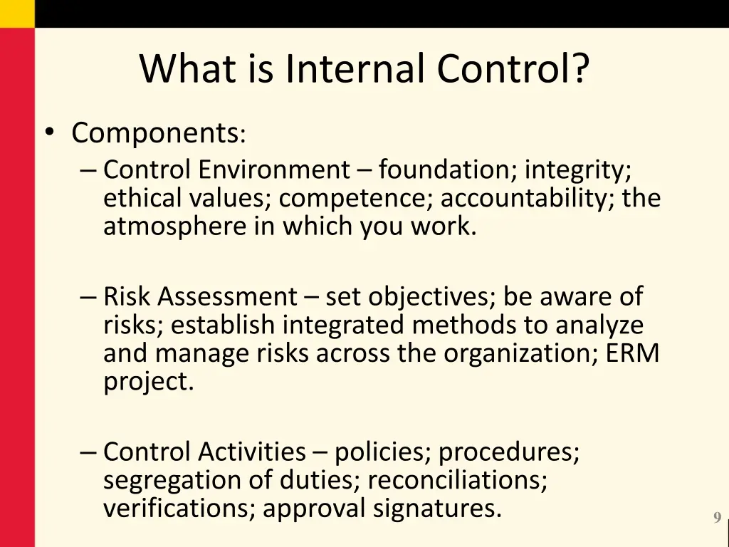 what is internal control 3