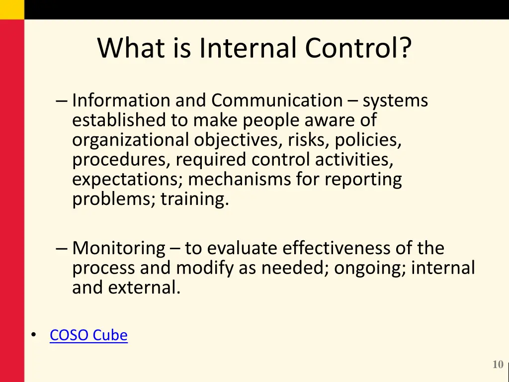what is internal control 4