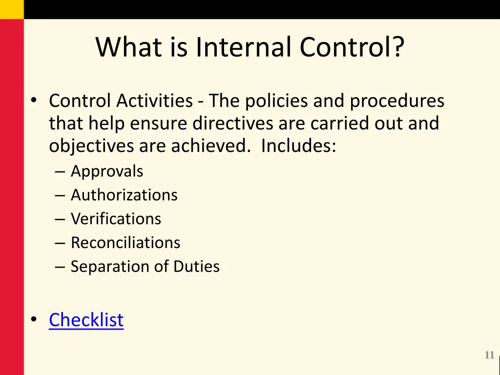 what is internal control 5