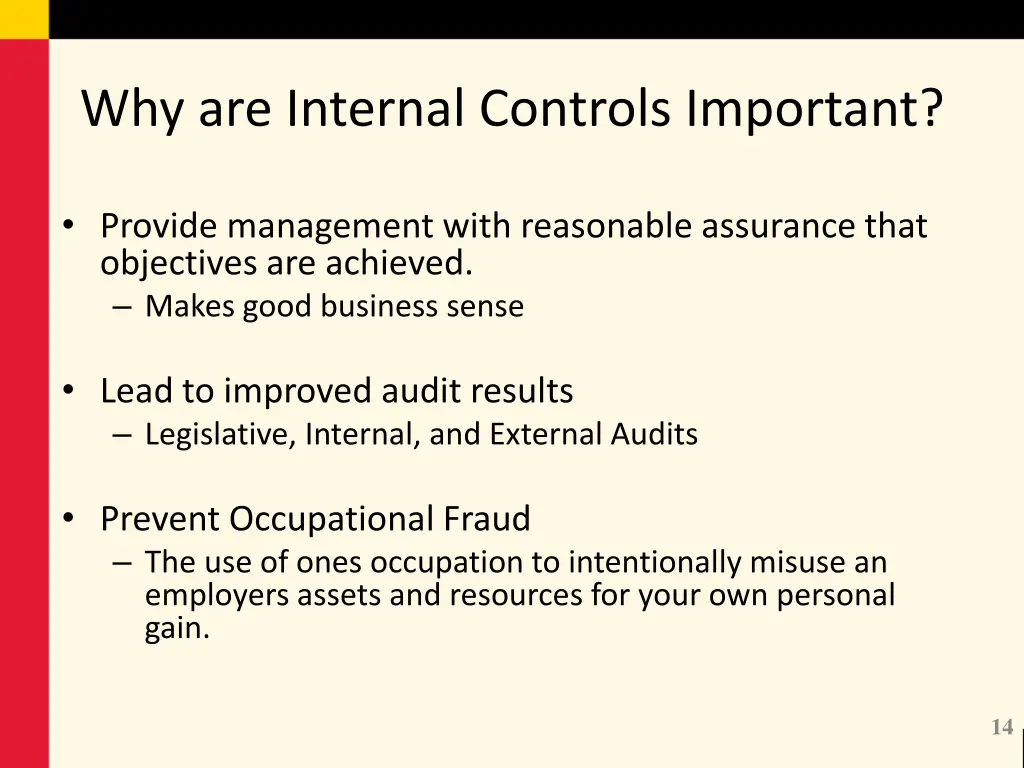 why are internal controls important
