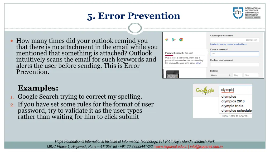 5 error prevention