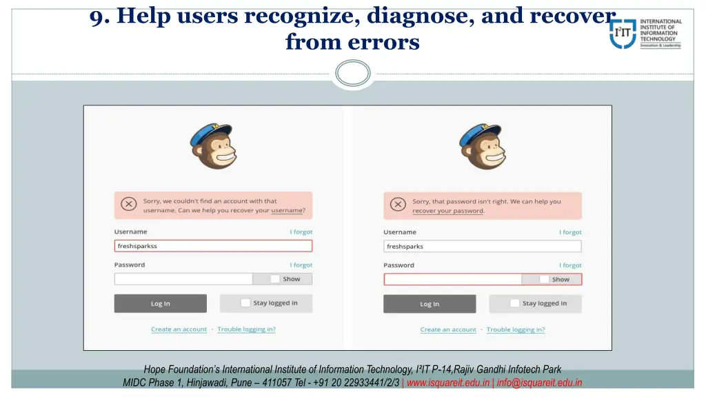 9 help users recognize diagnose and recover from 1