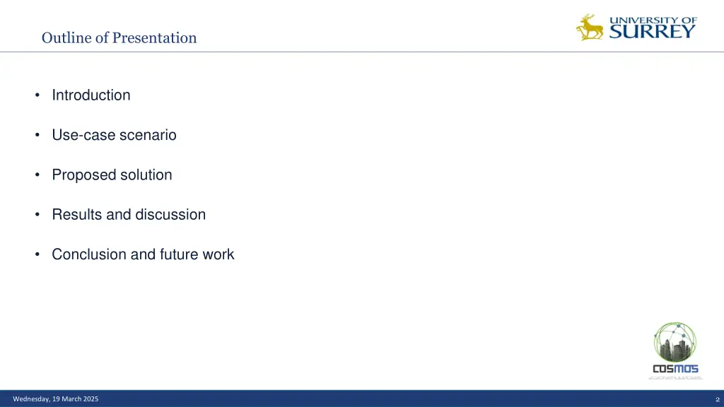 outline of presentation