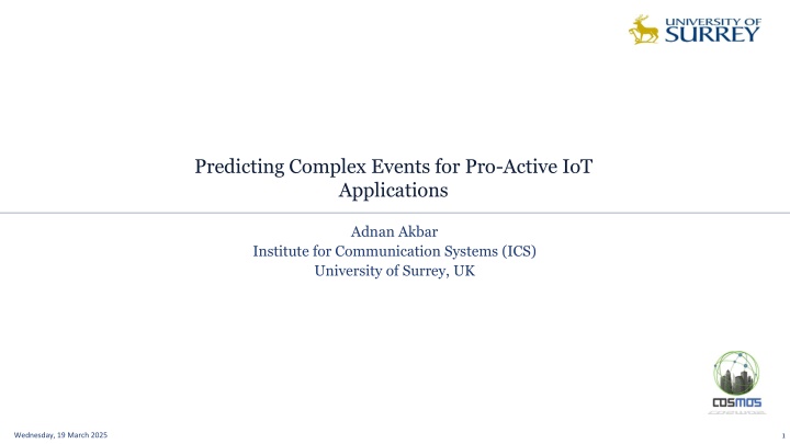 predicting complex events for pro active