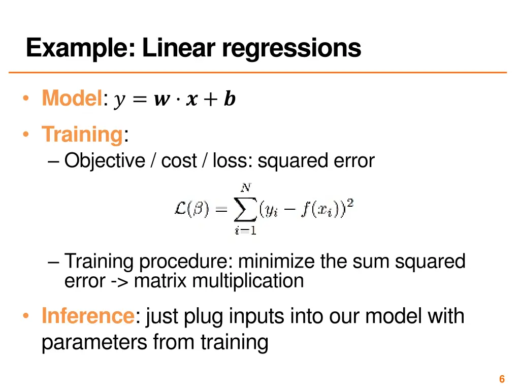 example linear regressions 1