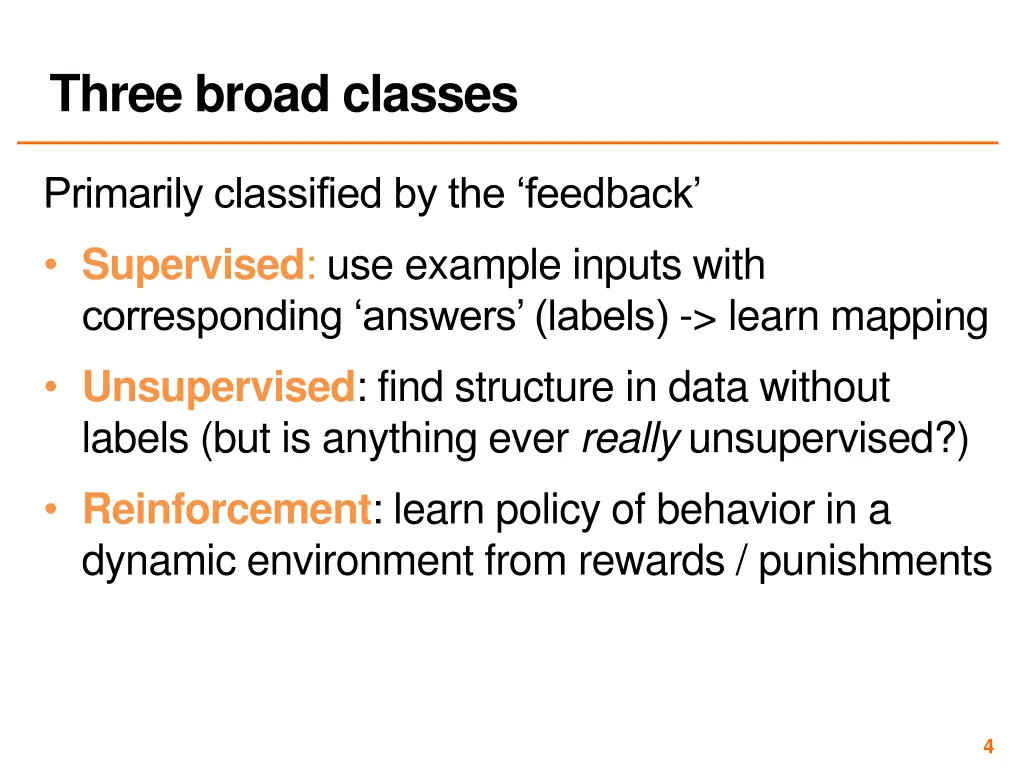 three broad classes