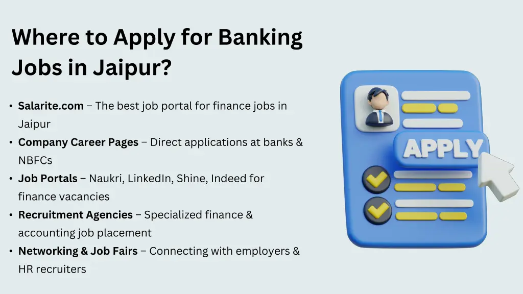 where to apply for banking jobs in jaipur