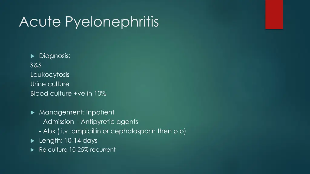 acute pyelonephritis