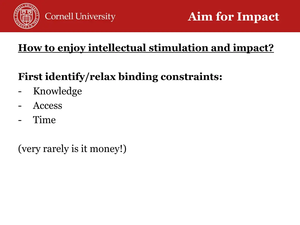 aim for impact 1