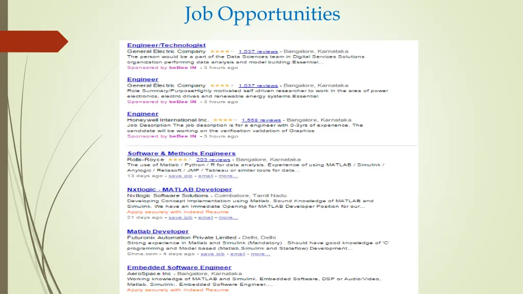 job opportunities