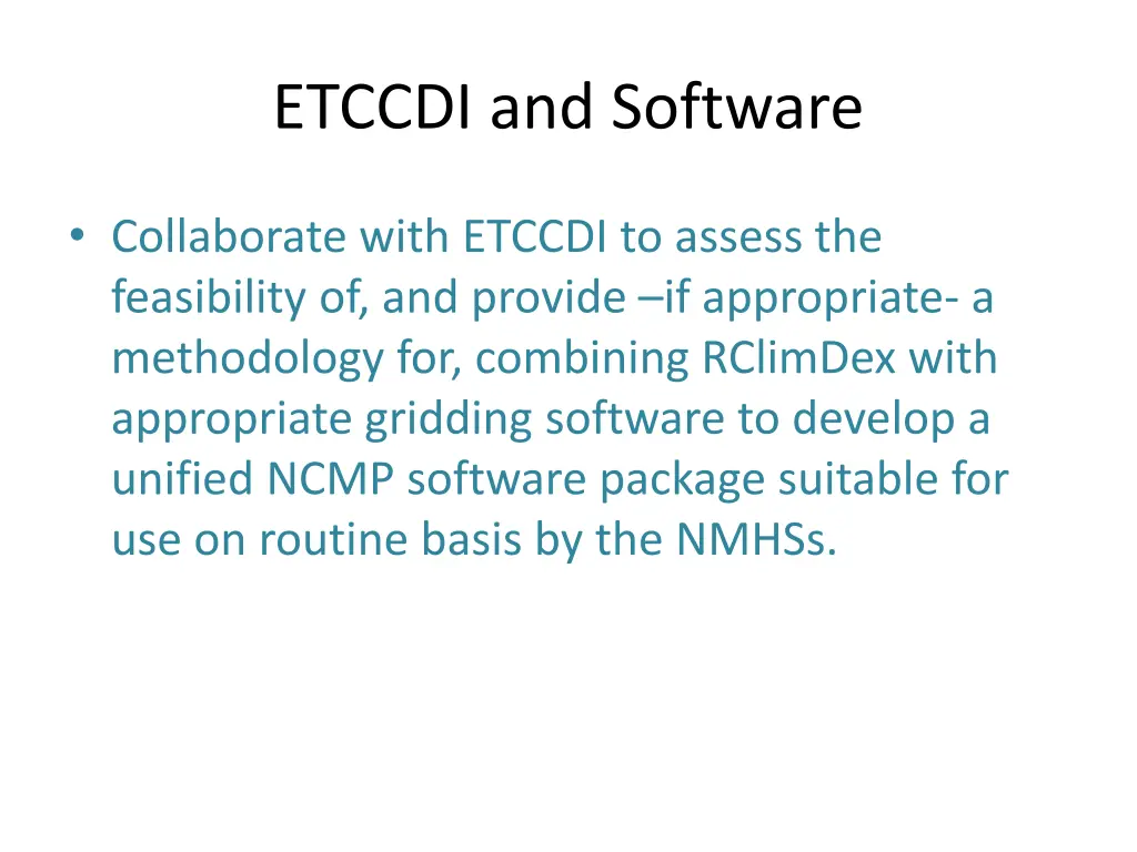 etccdi and software