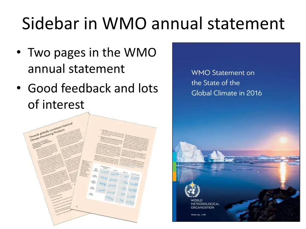 sidebar in wmo annual statement