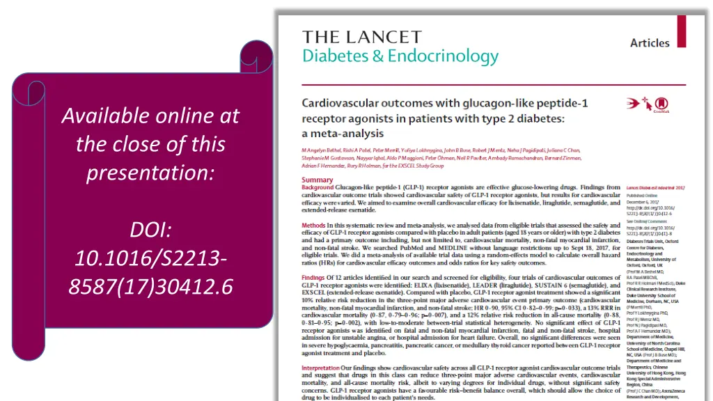 available online at the close of this presentation