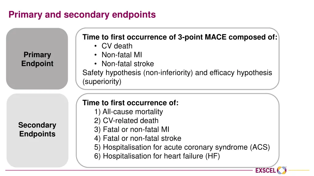primary and secondary endpoints