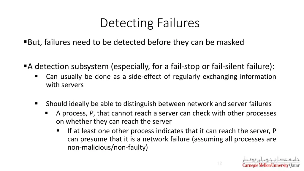 detecting failures