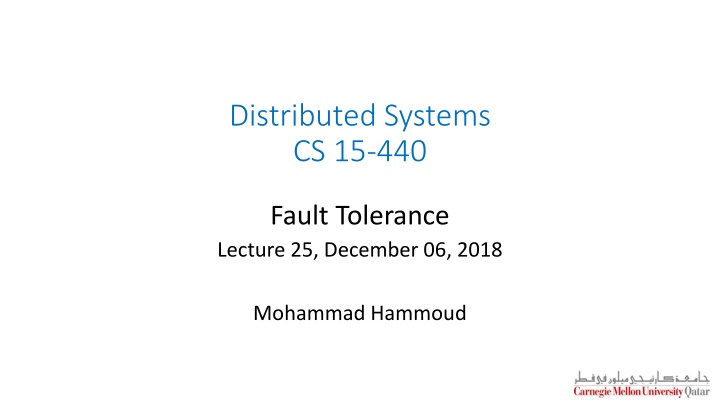 distributed systems cs 15 440
