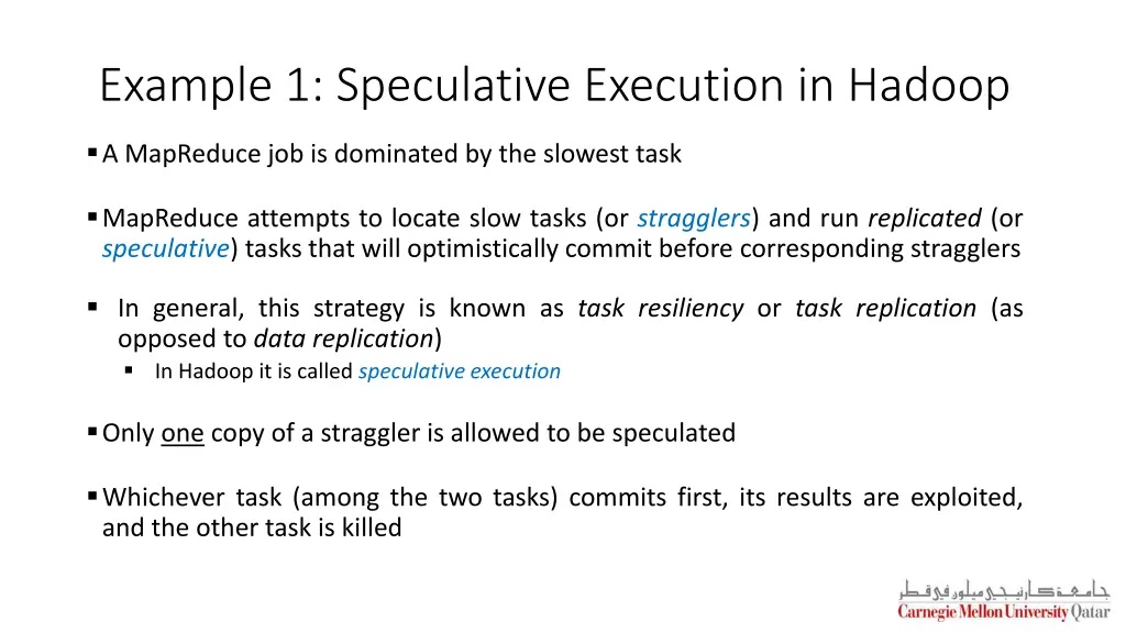 example 1 speculative execution in hadoop