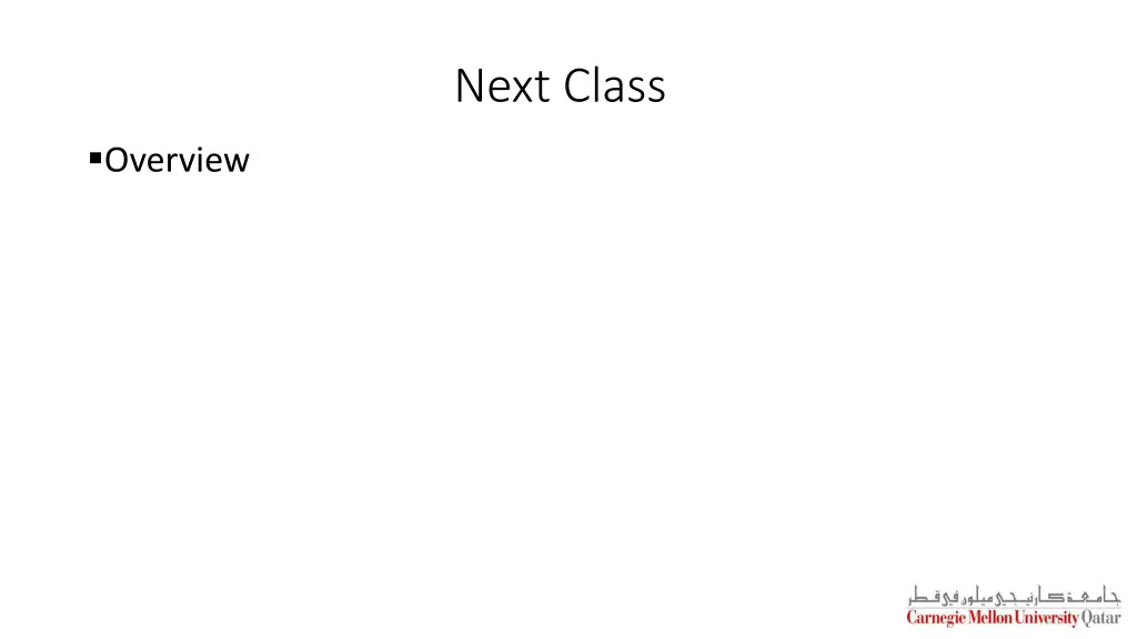 next class
