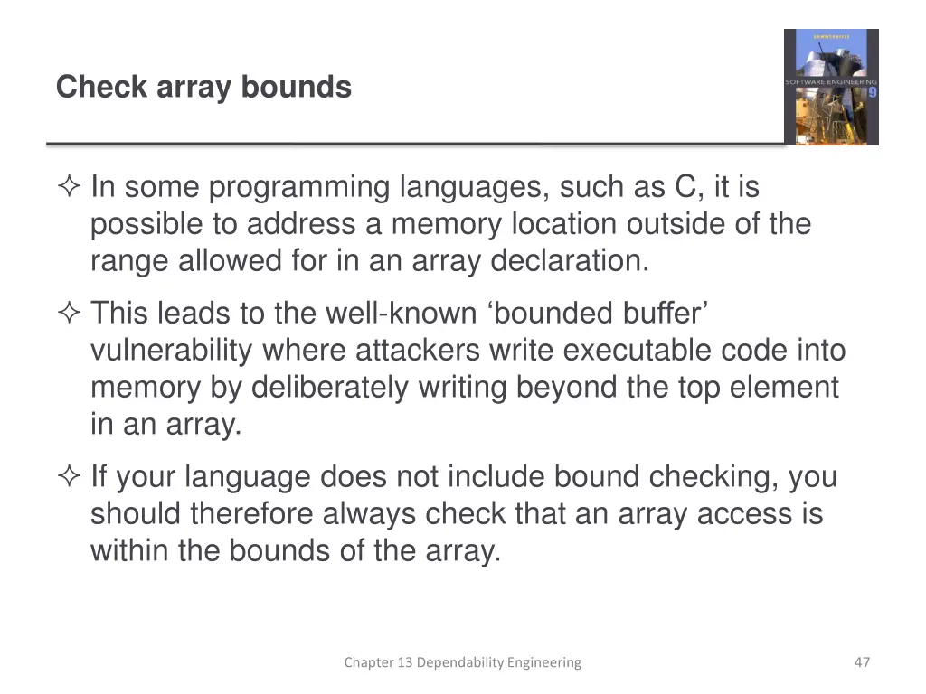 check array bounds