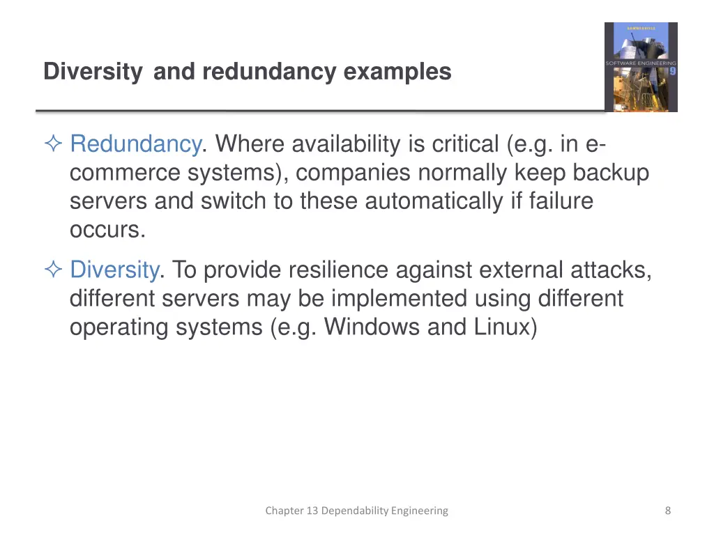 diversity and redundancy examples