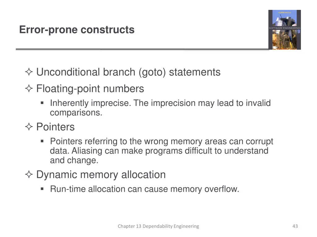 error prone constructs