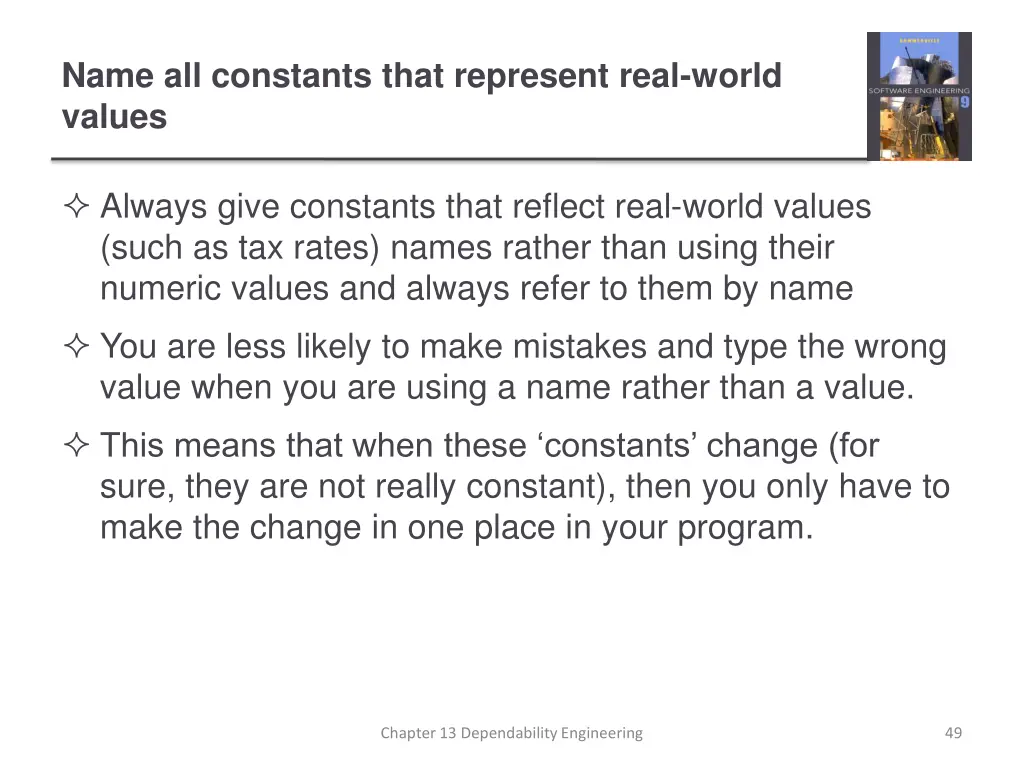 name all constants that represent real world