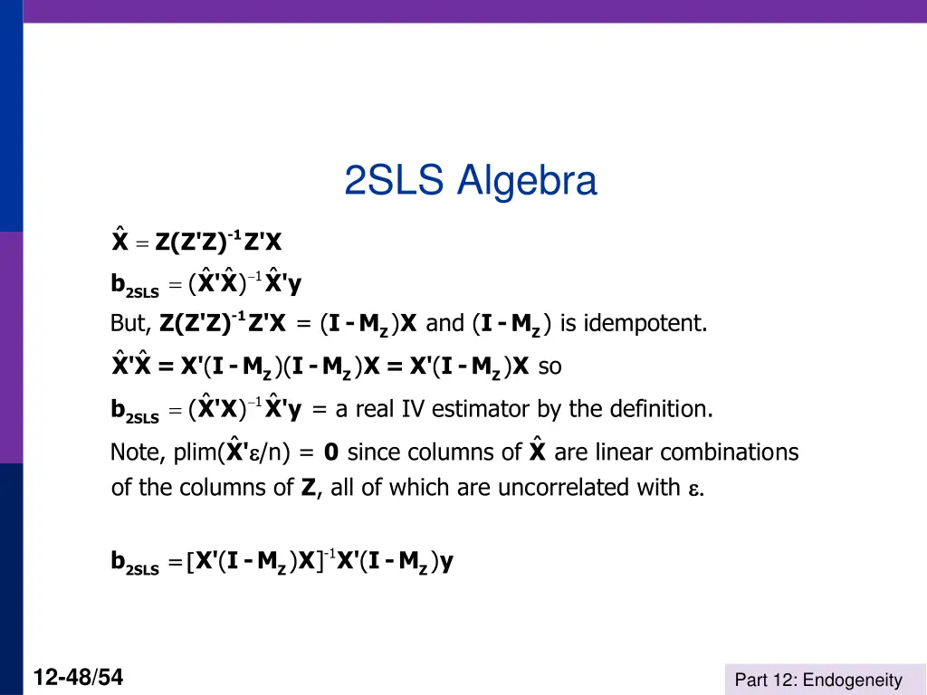 2sls algebra