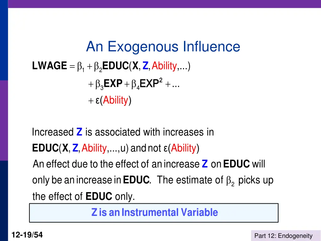 an exogenous influence ability