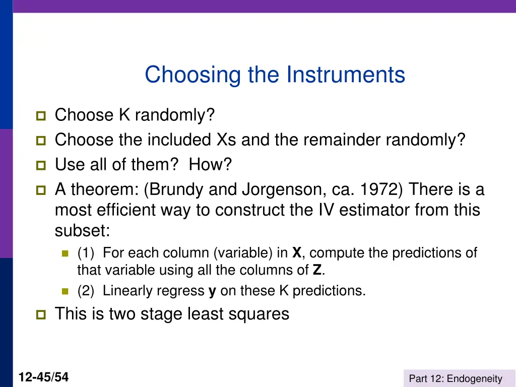 choosing the instruments