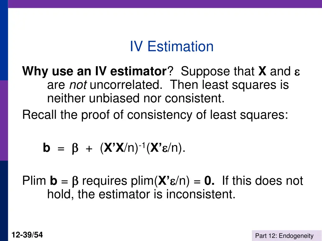 iv estimation