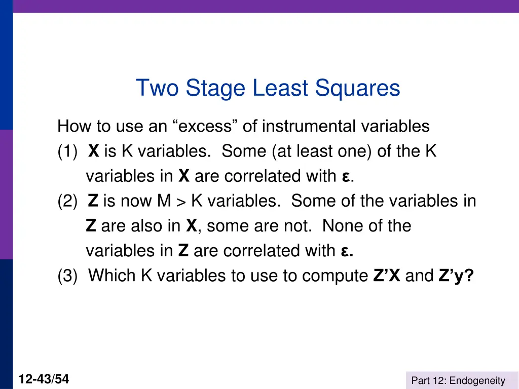 two stage least squares
