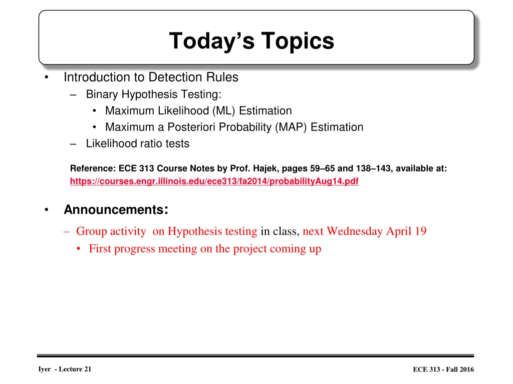 today s topics