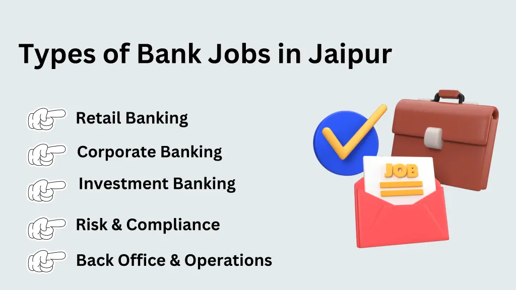 types of bank jobs in jaipur