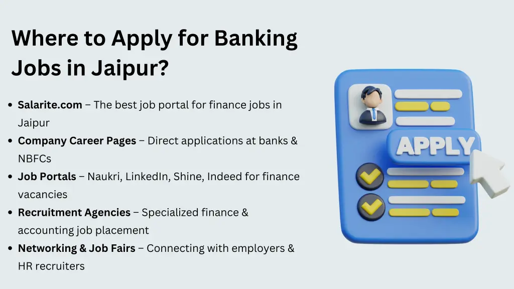 where to apply for banking jobs in jaipur