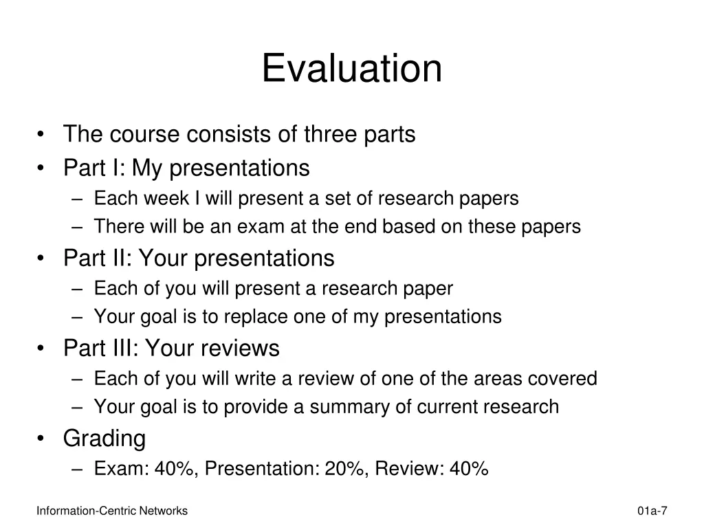 evaluation
