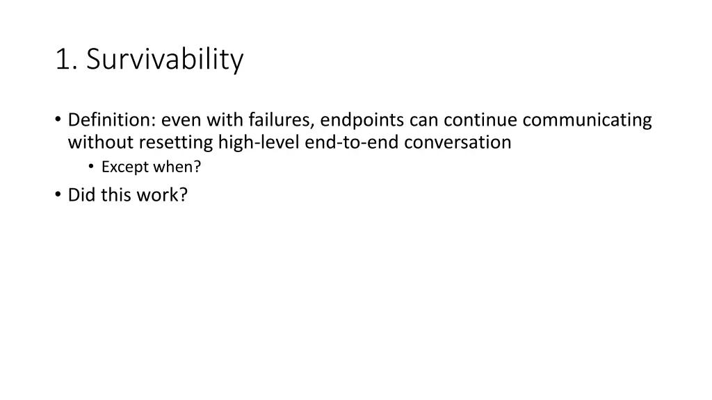 1 survivability