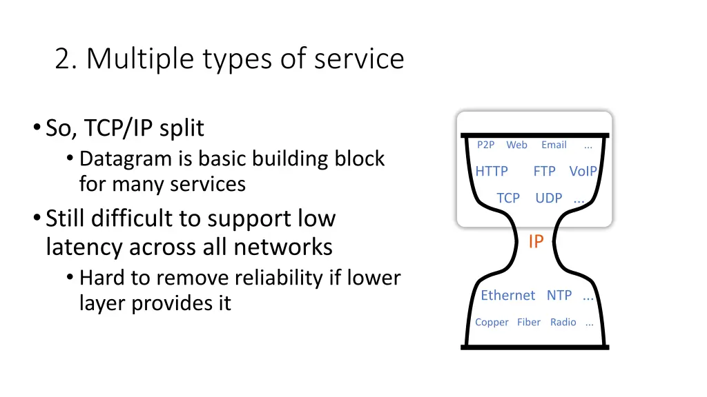 2 multiple types of service 1