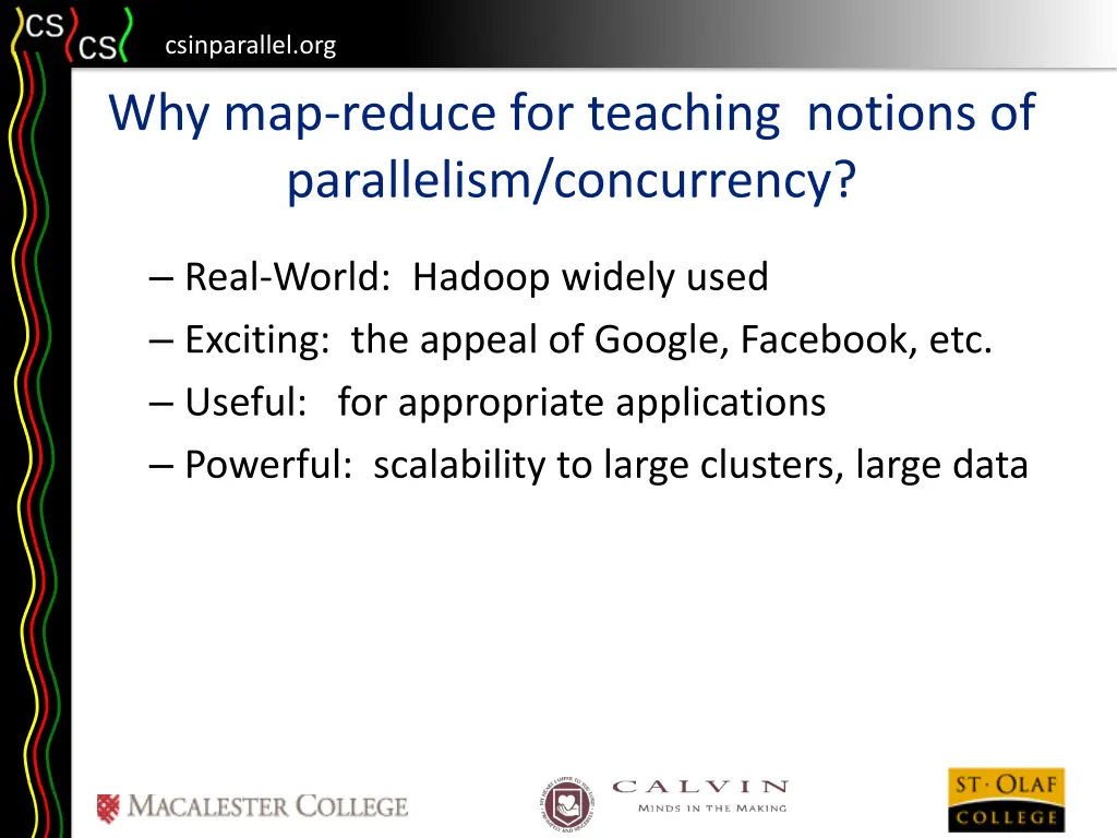 csinparallel org why map reduce for teaching 1