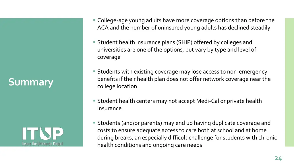 college age young adults have more coverage