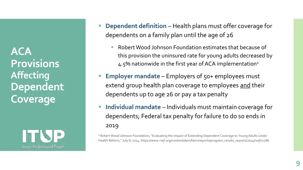 dependent definition health plans must offer