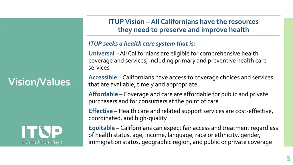 itup vision all californians have the resources
