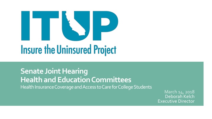 senate joint hearing health and education