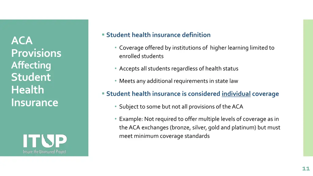 student health insurance definition